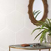Pergola White 12.5" Hexagon Matte Porcelain Tile