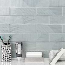 Enigma Light Gray 2x8 Polished Textured Ceramic Wall Tile Enigma Light Gray 2x8 Polished Textured Ceramic Wall Tile