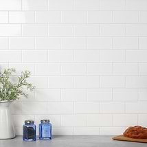 Basic White 3x6 Polished Ceramic Subway Wall Tile