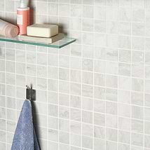 Basic Travertine Cotton White 2x2 Matte Porcelain Mosaic Tile