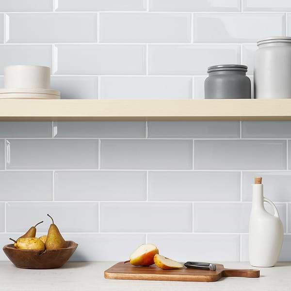 Rise Ice Blue 4x12 Beveled Glossy Ceramic Subway Tile