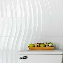 Gentle Waves White 12x36 Polished Ceramic Wall Tile