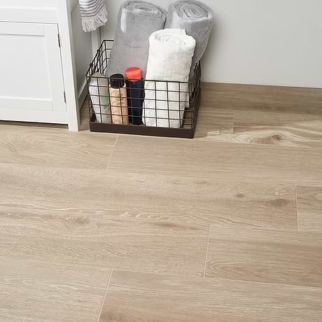 Silkwood Almond Beige 8x48 Matte Porcelain Wood Look Tile