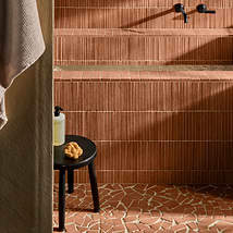 Terra Cortona .5x6 Stacked Matte Terracotta Mosaic Tile