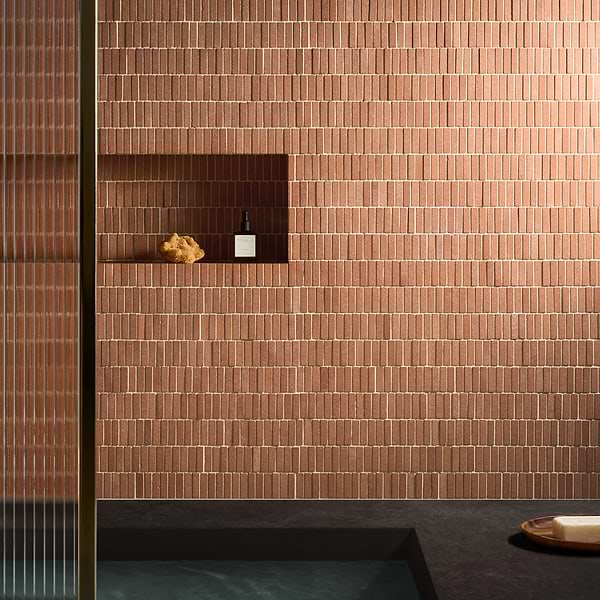 Terra Cortona .5x2 Mini Brick Matte Terracotta Mosaic Tile