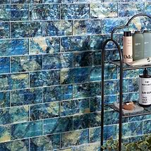 Gem Azul Blue 4x9 Polished Glass Tile