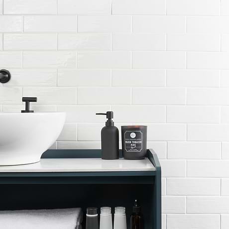 Kiln White 3x9 Polished Porcelain Subway Tile