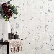 Calacatta Azur 2x2 Matte Porcelain Mosaic Tile
