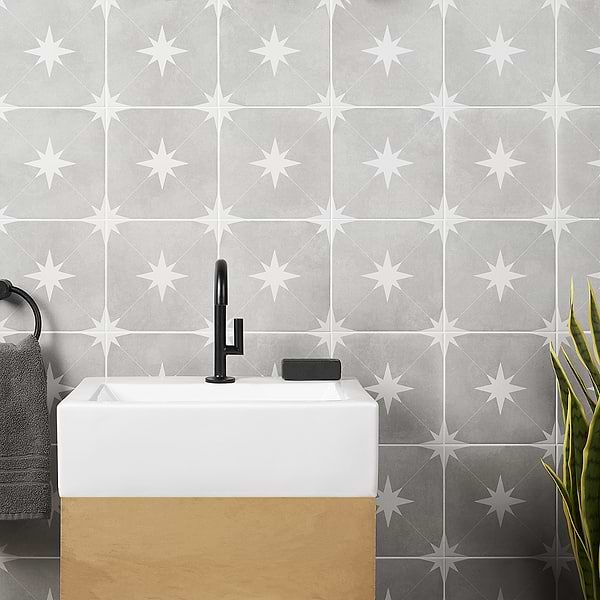 Tau Gris Gray 9x9 Matte Porcelain Tile