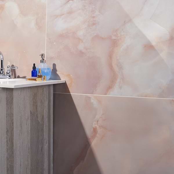 Jewel Onyx Coral Pink 24x48 Polished Porcelain Tile