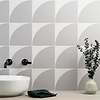 Maddox Deco Cool Gray 8X8 Matte Porcelain Tile by Stacy Garcia; in Gray + White Porcelain ; for Backsplash, Bathroom Floor, Bathroom Wall, Commercial Floor, Floor Tile, Kitchen Floor, Kitchen Wall, Outdoor Floor, Outdoor Wall, Shower Floor, Shower Wall, Wall Tile; in Style Ideas Contemporary, Mid Century, Modern