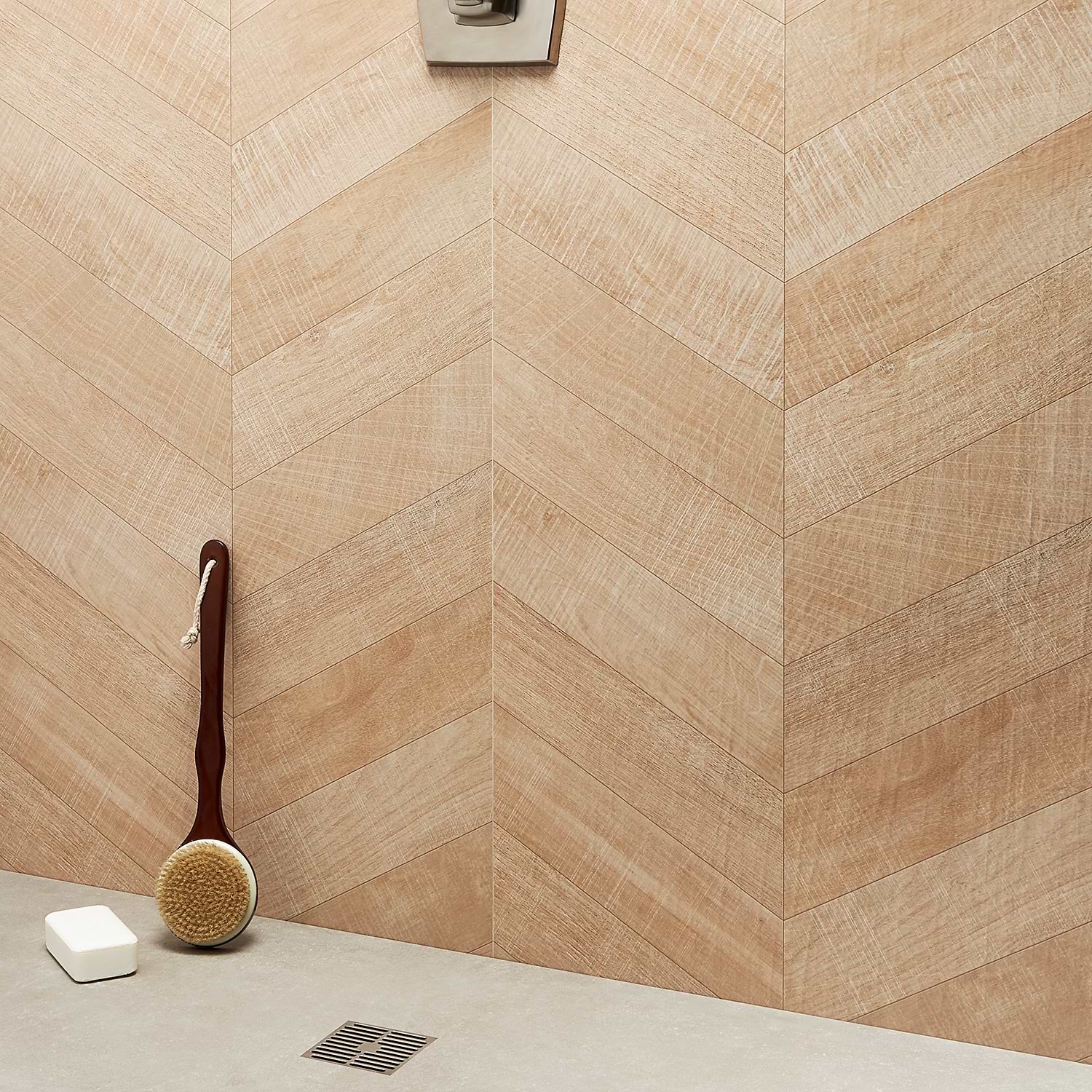 Kenridge Chevron Maple Brown 24x48 Wood Look Matte Porcelain Tile; in Brown Colorbody Porcelain; for Backsplash, Bathroom Floor, Bathroom Wall, Commercial Floor, Floor Tile, Kitchen Floor, Kitchen Wall, Outdoor Floor, Outdoor Wall, Pool Tile, Shower Floor, Shower Wall, Wall Tile; in Style Ideas Beach, Classic, Contemporary, Cottage, Craftsman, Farmhouse, Industrial, Mid Century, Modern, Rustic, Traditional, Transitional, Tropical