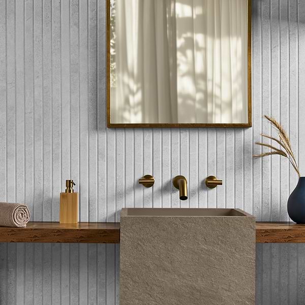 Lune Ribbon Ice Light Gray 24x48 Matte Porcelain Tile
