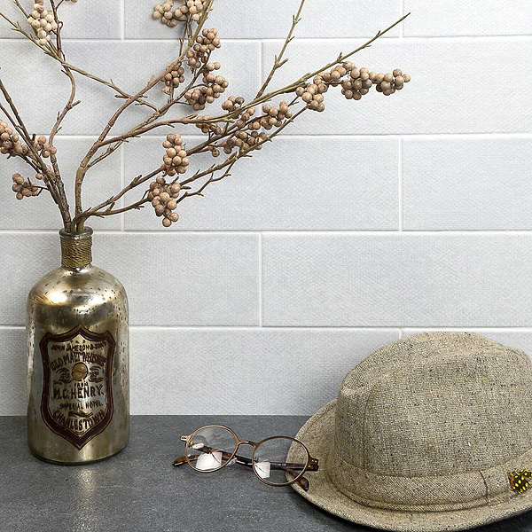 Diesel Camp White Canvas 4x12 Ceramic Tile