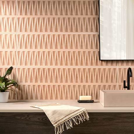 Terramay Deco Terracotta 12x36 3D Mixed Finish Ceramic Tile