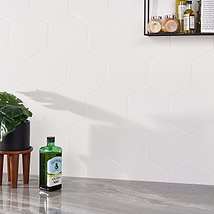 HexArt Blanco 8" Hexagon Porcelain Matte Tile