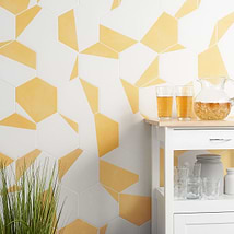 HexArt Pop Yellow 8" Hexagon Matte Porcelain Tile