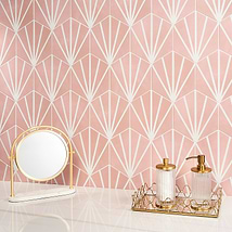 HexArt Deco Rose  8" Hexagon Porcelain Matte Tile