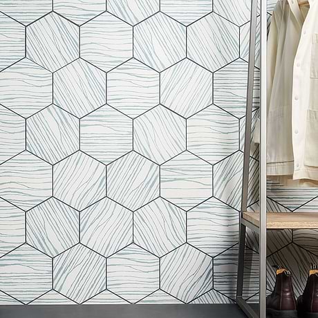 HexArt Zen Sky Blanco 8" Hexagon Matte Porcelain Tile