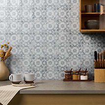 Paula Purroy Talia Cala Blue 5x5 Matte Ceramic Tile