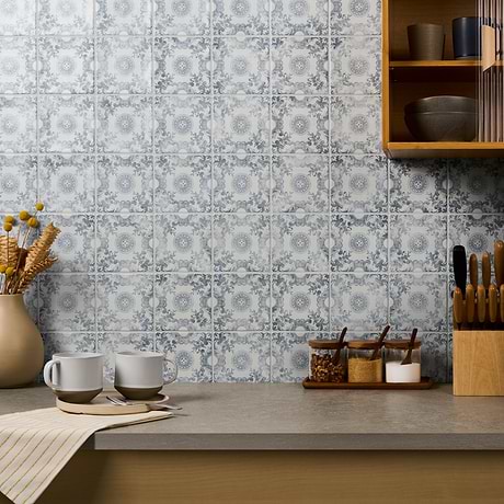Paula Purroy Talia Cala Blue 5x5 Matte Ceramic Tile