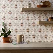 Paula Purroy Talia Portina Terracotta Gold 5x5 Matte Ceramic Tile