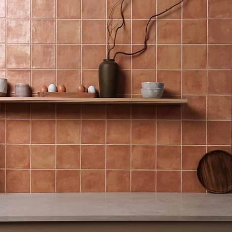 Paula Purroy Talia Terracotta 5x5 Matte Ceramic Tile