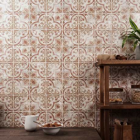 Paula Purroy Talia Vila Terracotta 5x5 Matte Ceramic Tile