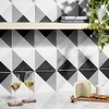 Art Geo by Elizabeth Sutton Cement Deco Charcoal Gray 8x8 Matte Porcelain Tile: Pattern 3