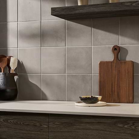 Art Geo by Elizabeth Sutton Mist Gray 8x8 Matte Porcelain Tile