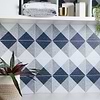 Art Geo by Elizabeth Sutton Terrazzo Deco Blue 8x8 Matte Porcelain Tile: Pattern 3