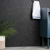 Portrait Black 2" Hexagon Matte Porcelain Mosaic; in Black Porcelain; for Backsplash, Bathroom Floor, Bathroom Wall, Commercial Floor, Floor Tile, Kitchen Floor, Kitchen Wall, Outdoor Floor, Outdoor Wall, Pool Tile, Shower Floor, Shower Wall, Wall Tile; in Style Ideas Contemporary, Industrial, Modern, Traditional, Transitional