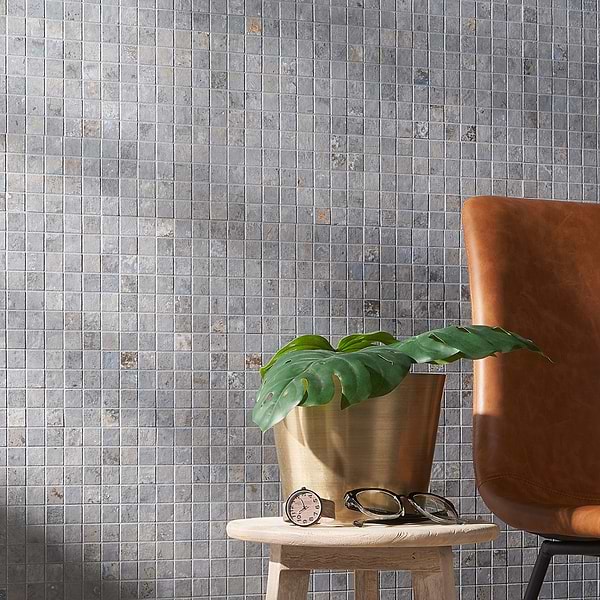 Portrait Ocean Blue 1x1 Matte Porcelain Mosaic Tile