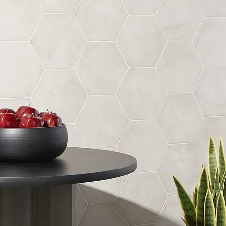 Ava Bianco 8" Hexagon Matte Porcelain Tile