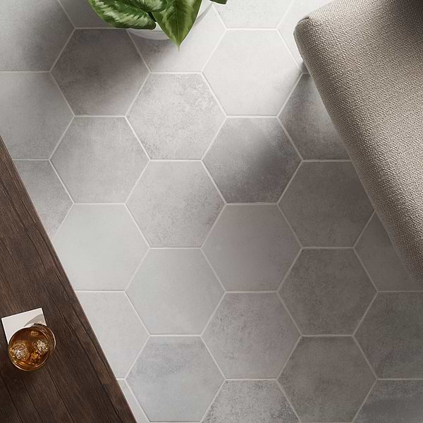 Terra Pompeii Blanco White 8" Hexagon Matte Porcelain Tile