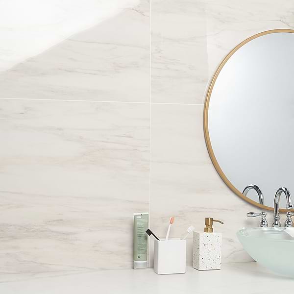 DreamStone Dolomite Snow 24x24 Polished Porcelain Tile