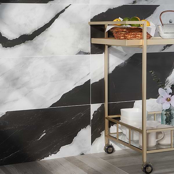 DreamStone Panda White 12x24 Matte Porcelain Tile