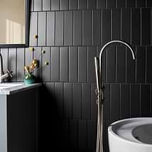 Roller Black 3x11 Matte Porcelain Subway Tile