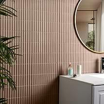 Roller Ribbed Taupe 4x12 3D Matte Fluted Ceramic Tile