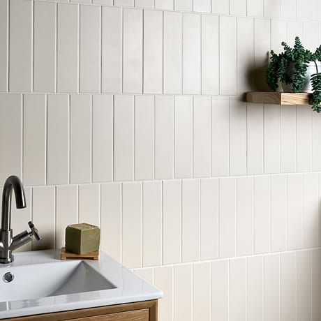 Roller White 3x11 Matte Porcelain Subway Tile