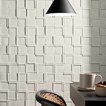 Roller Cross White 4x4 3D Handmade Matte Ceramic Tile