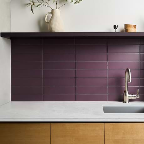 Royal Dark Purple 3x11 Subway Matte Porcelain Tile