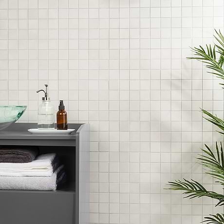 Clay Calm White 2x2 Matte Porcelain Mosaic