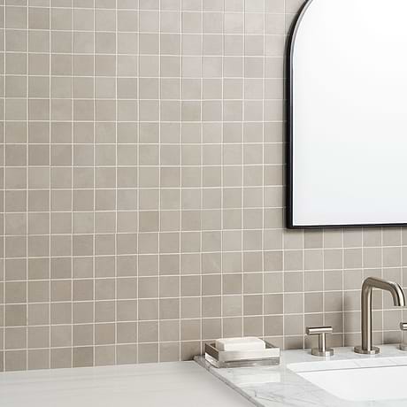 Clay Trust Gray 2x2 Matte Porcelain Mosaic