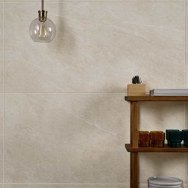 Era Crema Beige 24x48 Limestone Look Matte Porcelain Tile