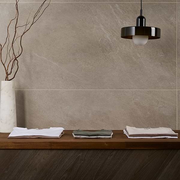 Era Caramel Brown 24x48 Limestone Look Matte Porcelain Tile