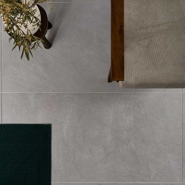 Era Silver Gray 24x48 Limestone Look Matte Porcelain Tile