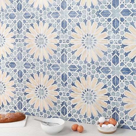 Alesso Deco Marla Multicolor 8x8 Matte Porcelain Tile