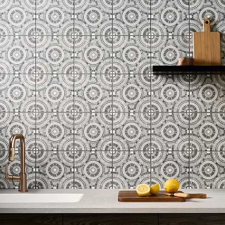 Basilico Grigio Gray 8x8 Matte Porcelain Tile