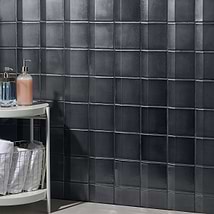 Zeal Edge 3D Gunmetal Gray 5x5 Glazed Porcelain Tile